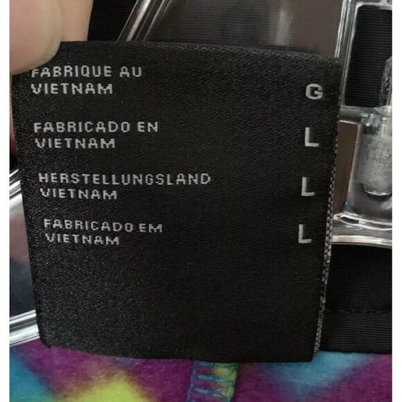 COLUMBIA Fleece Coat Sz Large Colorful High Neck Zip Pockets Aztec Print NWOT B7 - Picture 5 of 7